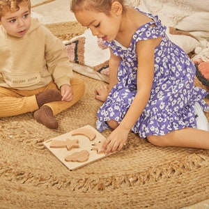 Wooden Puzzle Shapes, Educational Kids Games, Montessori