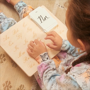 Handschriftliche Lernkarten, Montessori-Vorschulkarten (Türkisch & Englisch)