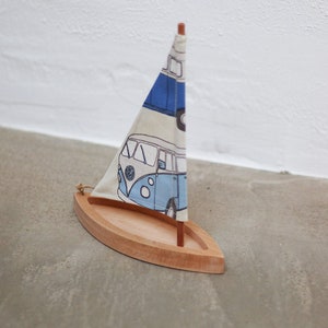 Wooden Sailing Boat and Sailors Set, Natural Toy, Handmade Toy