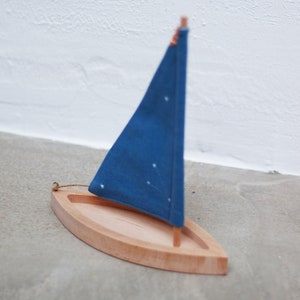 Wooden Sailing Boat and Sailors Set, Natural Toy, Handmade Toy