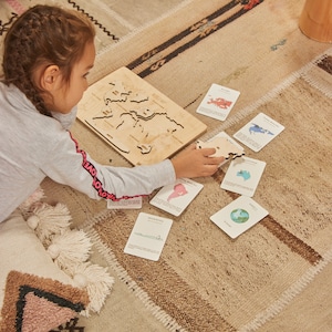 Geschenk für Kinder Weltkarte Puzzle, Geburtstagsgeschenk für Kinder (mit Karte)