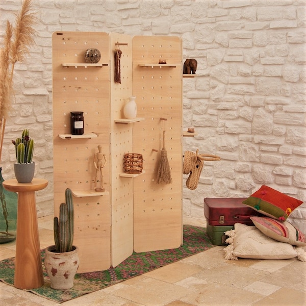 Wood Room Divider Etsy