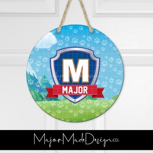 Pup Pack BLUE PNG | Door Hanger Design | PNG | Sublimation Design | Digital Download