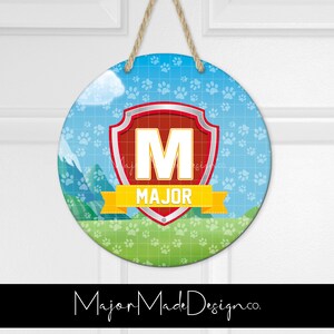 Pup Pack RED | Door Hanger Design | PNG | Sublimation Design | Digital Download