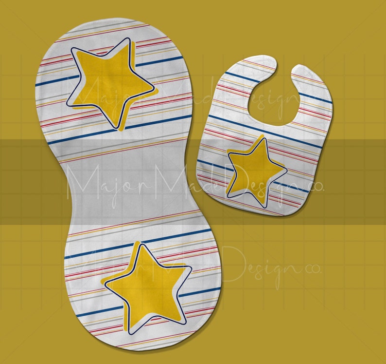 PNG Digital Download Template for Sublimation and DTG Printing Early All Star Bib