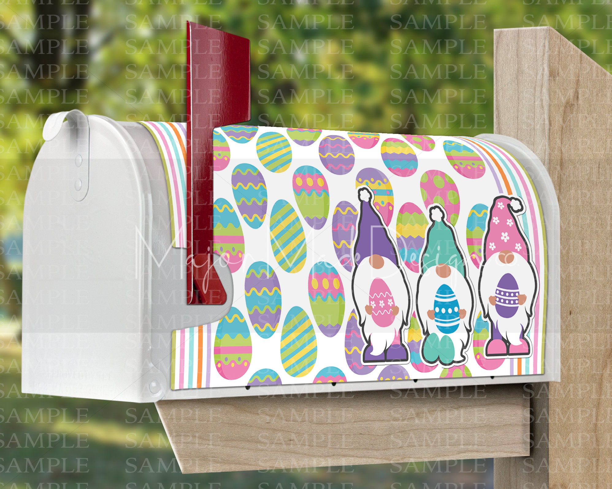 Easter Gnome Mailbox cover PNG Digital Download for Etsy