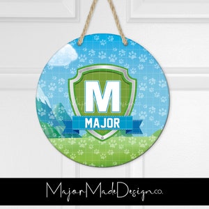 Pup Pack GREEN | Door Hanger Design | PNG | Sublimation Design | Digital Download