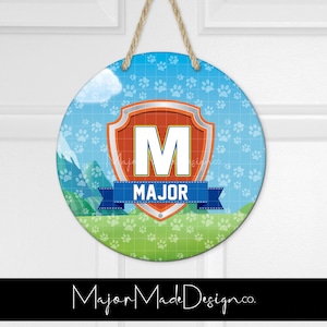 Pup Pack ORANGE | Door Hanger Design | PNG | Sublimation Design | Digital Download