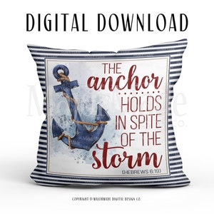 The Anchor Holds In Spite Of The Storm | PNG | Sublimation Design | Digital Download