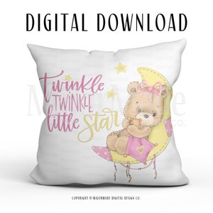 Twinkle Twinkle Little Star Design | PNG | Sublimation Design | Digital Download | Baby Shower Gift Clipart