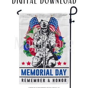 Memorial Day Garden Flag Design | PNG | Sublimation Design | Digital Download