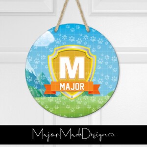 Pup Pack YELLOW | Door Hanger Design | PNG | Sublimation Design | Digital Download
