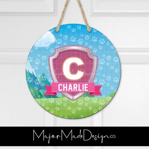 Pup Pack PINK | Door Hanger Design | PNG | Sublimation Design | Digital Download
