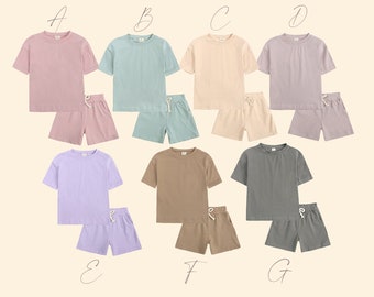 Organic Cotton Toddler Clothing Set: Gender Neutral Summer Outfit