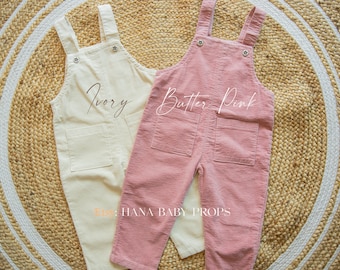 Corduroy Baby Overalls: Unisex Romper, Cake Smash Outfit
