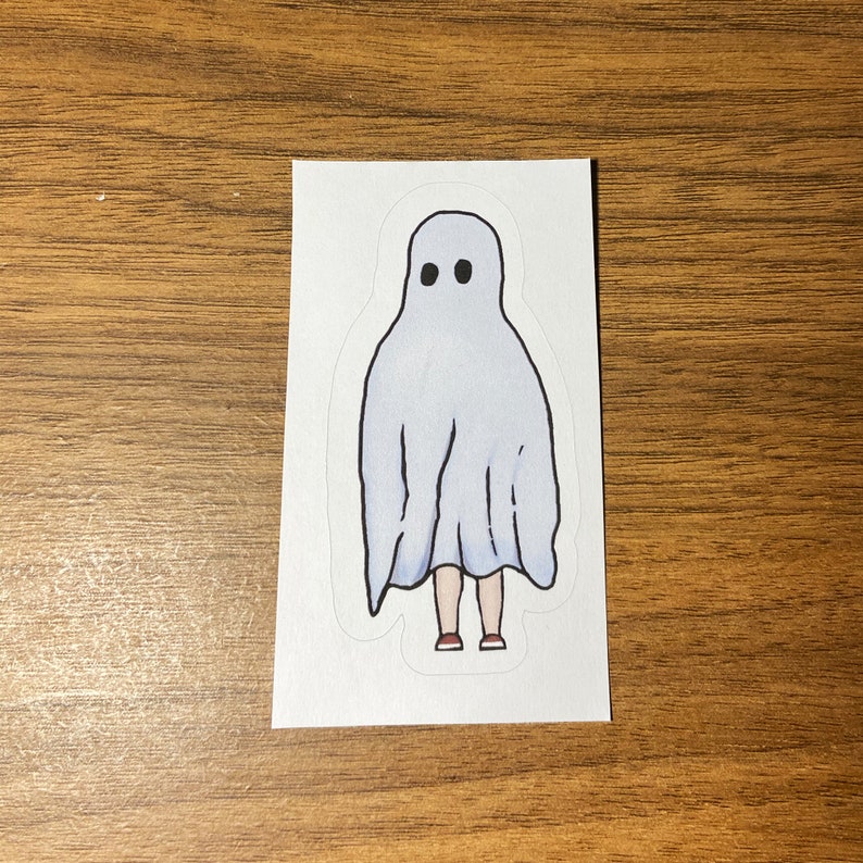 Ghost Sticker While Message Ghost Sticker - Etsy