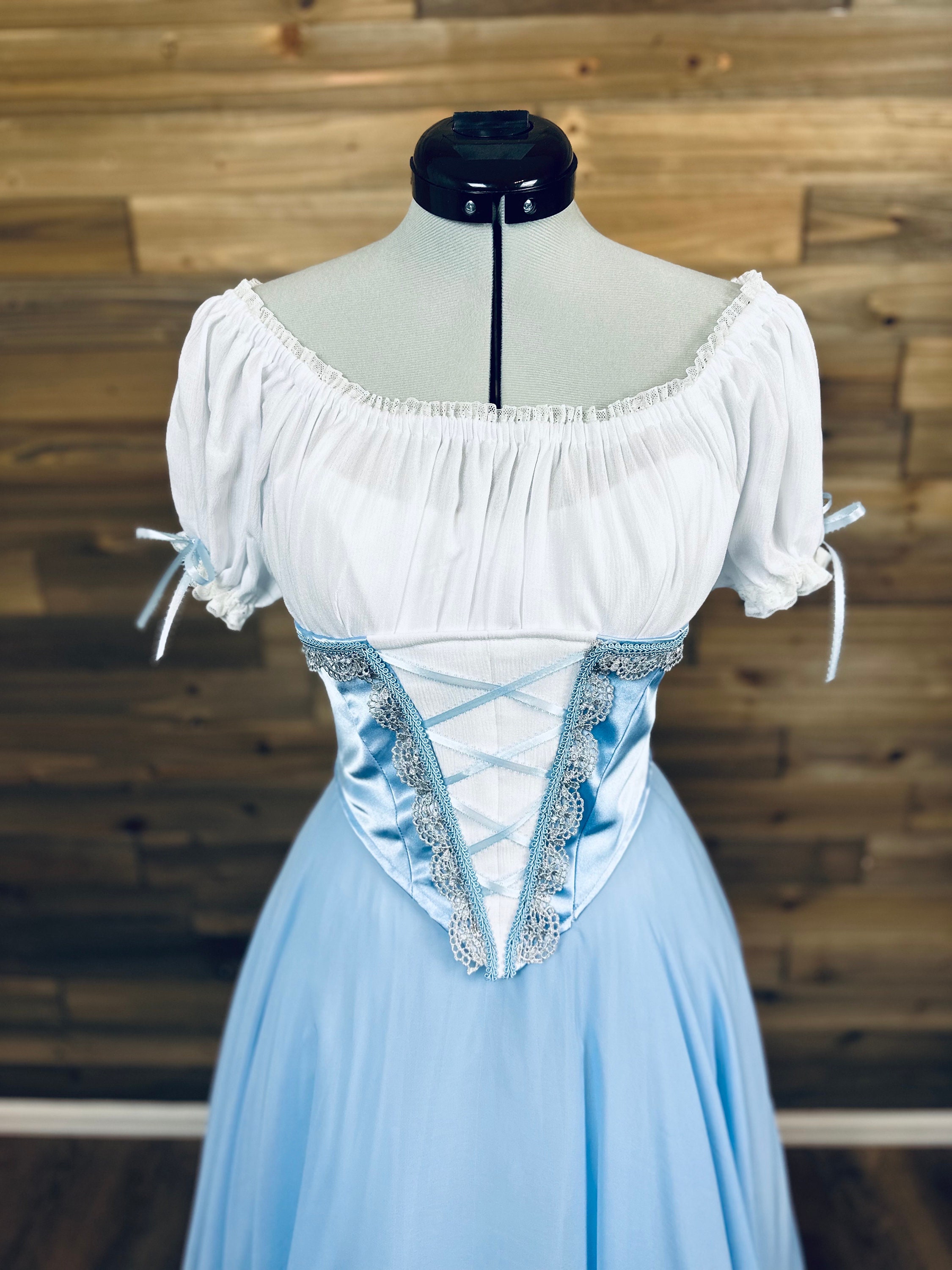 princess polly baby blue dress Blue Peasant Dress for Ballet Variation Stage or Dance Performance