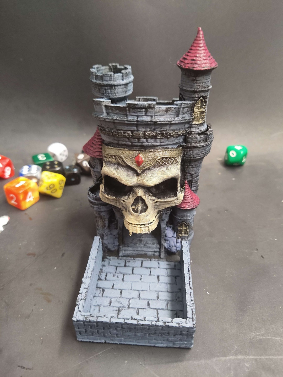 Skull Citidel 3d Printed Dice Tower by Fates End - Etsy