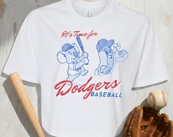 Retro Dodgers Baseball Shirt | Koala Hot Dog Graphic Tee