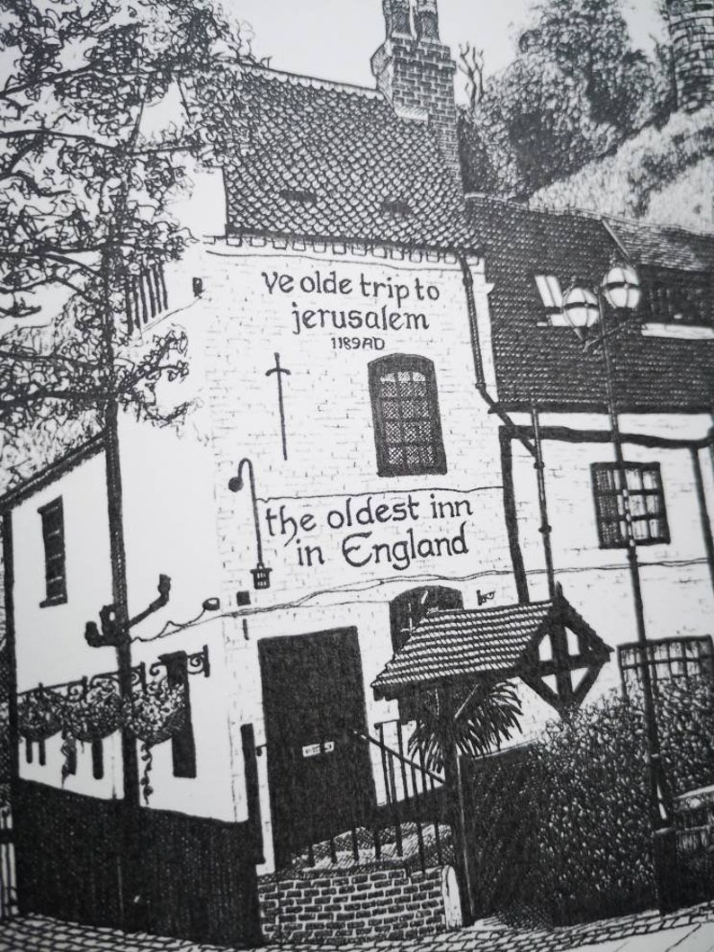 Ye Olde Trip to Jerusalem Inn Nottingham Print image 6