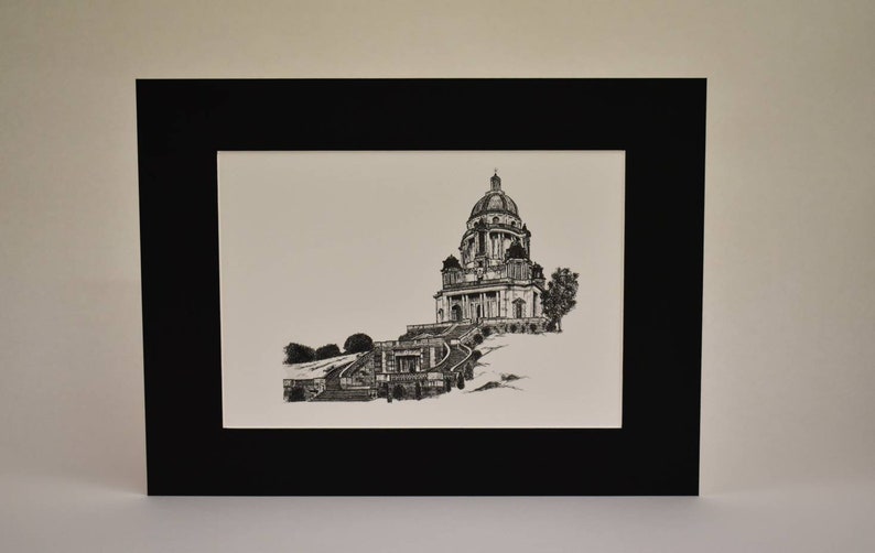 Lancaster Ashton Memorial, Hand drawn image, pen and ink, drawing image 2