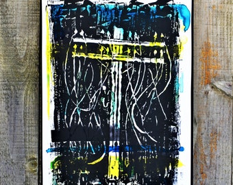 Broken Cables Monoprint