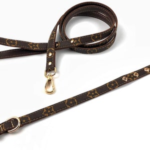 Louis Vuitton Monogram Pet leash and collar in Brown Canvas – Fancy Lux