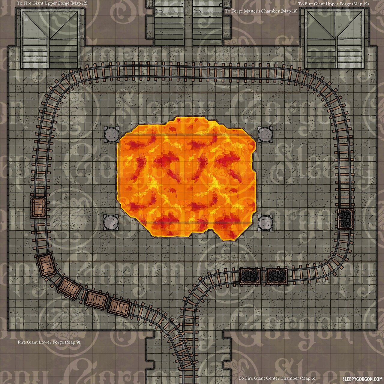 DIGITAL Fire Giant Fortress Megapack virtual Tabletop 