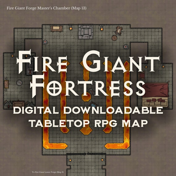 DIGITAL Fire Giant Fortress Megapack virtual Tabletop 