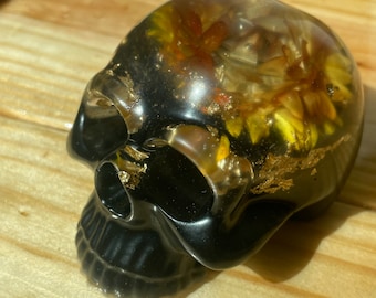 Floral Resin Skull