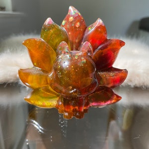 Autumn Leaves Resin Fox Figurine