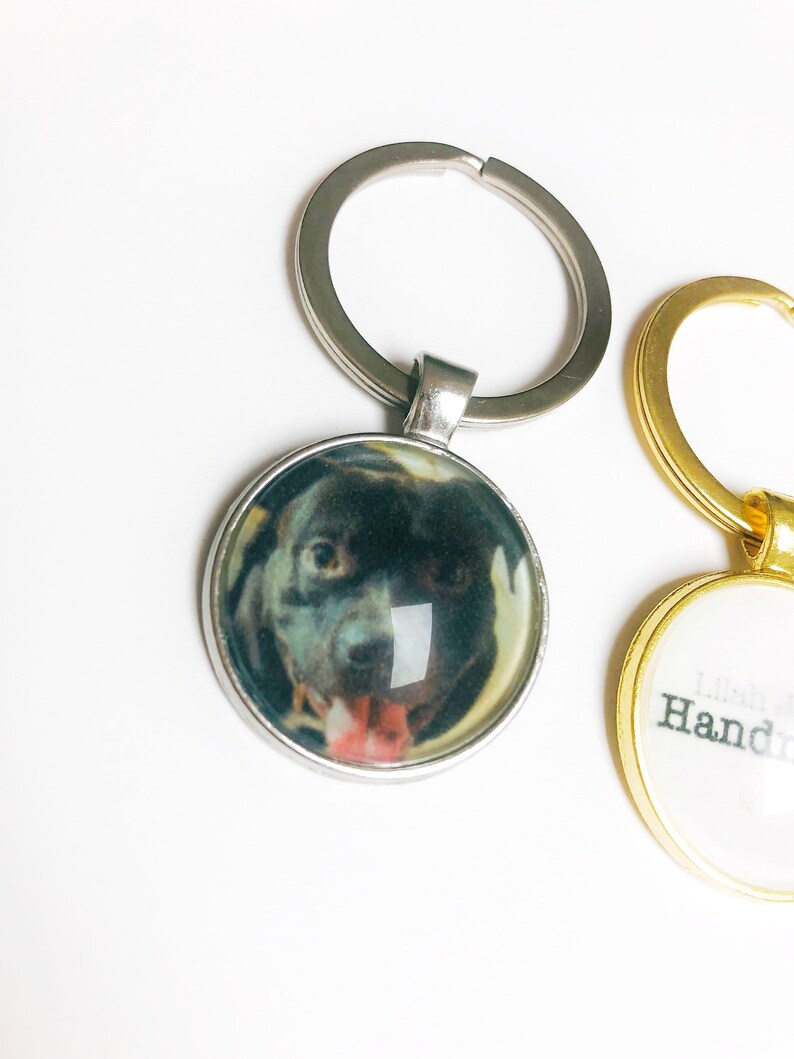 Custom Photo Keychain Gift Keepsake His and Hers Own Design Keyring