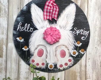 Hand painted Bunny Butt