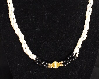 Freshwater Rice Pearl Necklace 3 Strand