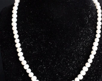 Fresh Water Pearl Necklace 925 Clasp Marked CM With Rhinestone Bead