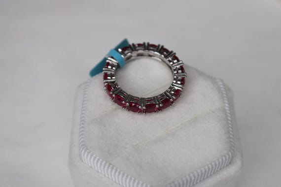 Sterling Silver (Tested) Lab created Ruby Red Ete… - image 5