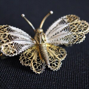 800 Silver Art Deco Era Butterfly Brooch