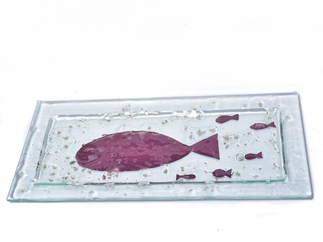 Fused Glass Fish Platter: Rosh Hashanah Holiday Decor - Etsy