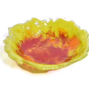 Fused glass art bowl,table decorative centerpiece, home decor