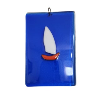 Fused glass Boat wall decoration