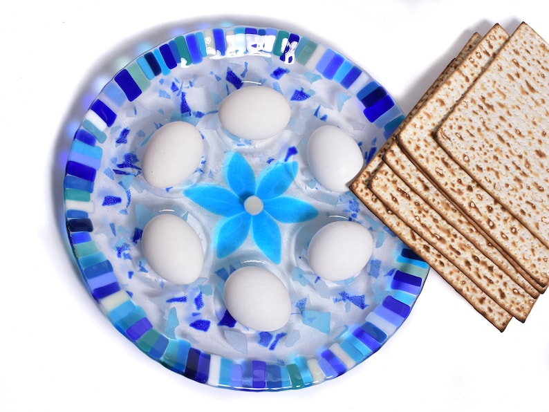 Fused Glass Passover Seder Plate Seder Bowl Serving Platter Etsy Canada