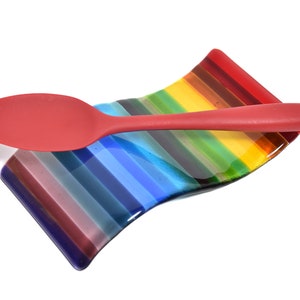 A Fused glass spoon rest Kitchen decor