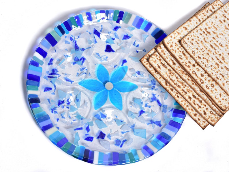 Fused Glass Passover Seder Plate Seder Bowl Serving Platter Etsy Canada
