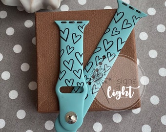 Hearts Watch Band | Silicone Watch Band | Love