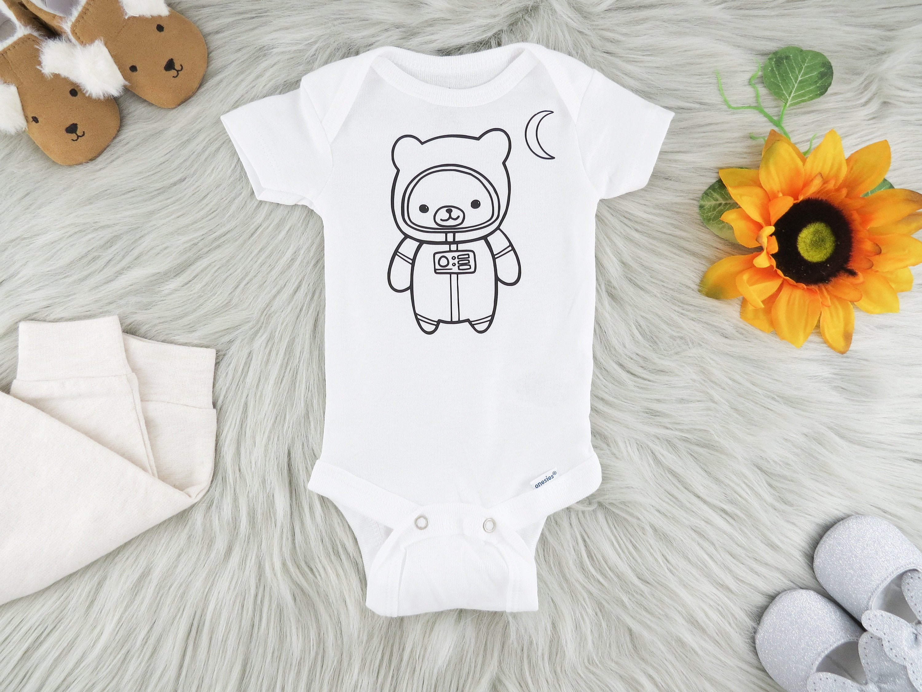 Astronaut Baby Bear In Space Onesie® Baby Shower Gift | Etsy