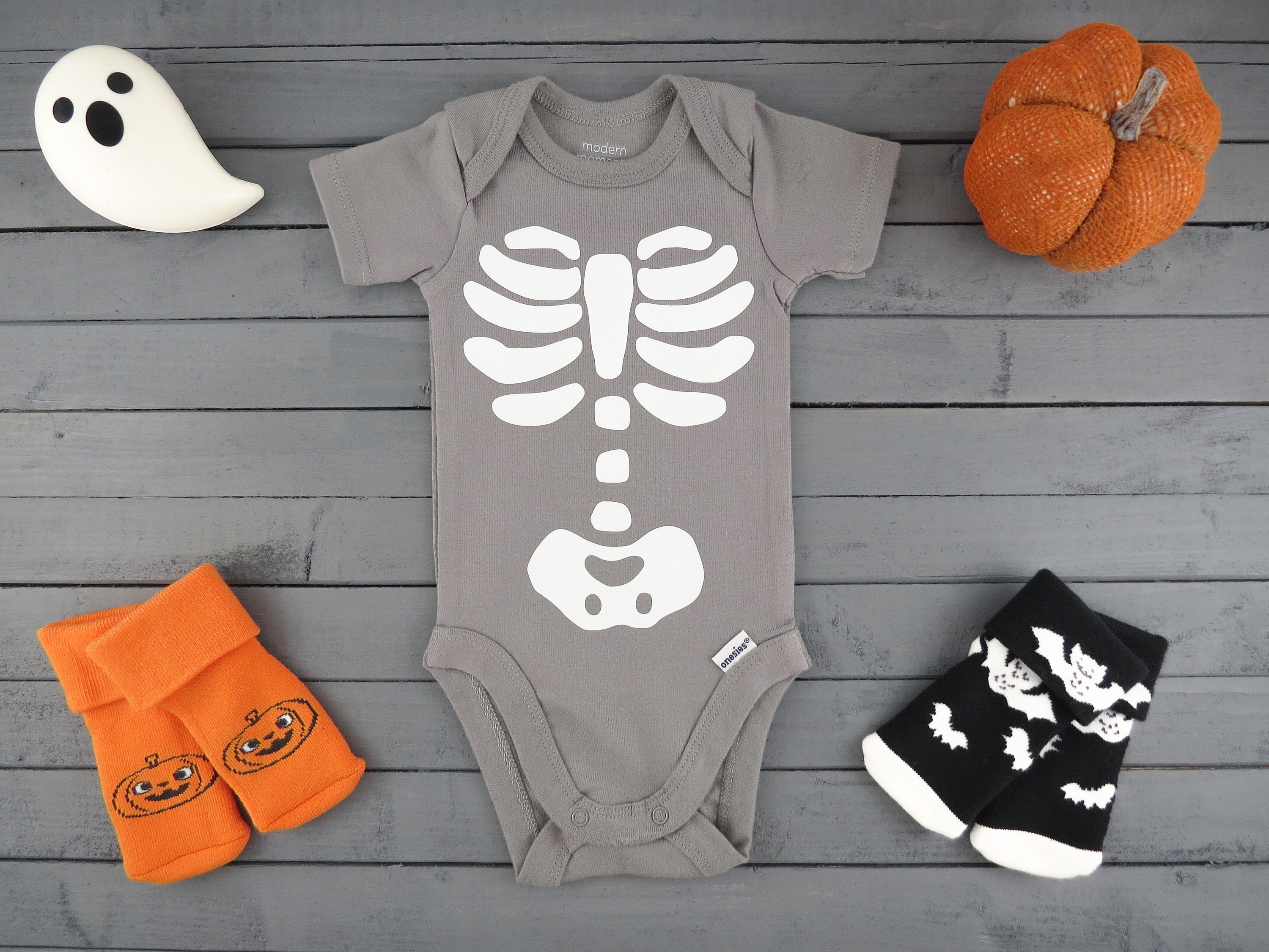 newborn skeleton onesie