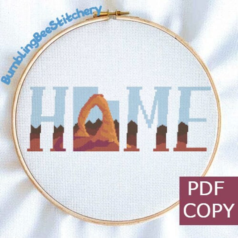 Utah Home Cross Stitch Pattern Arches National Park PDF Etsy