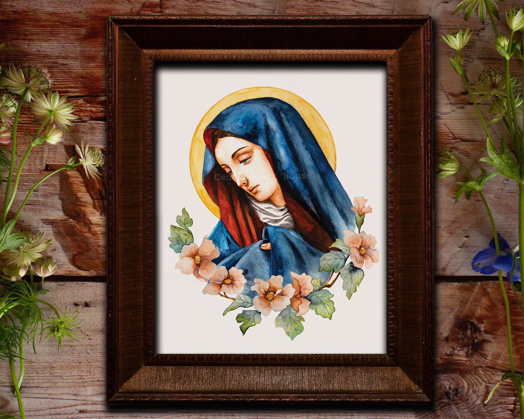 Our Lady of Sorrows Watercolor Giclee Print, Catholic Art - Etsy
