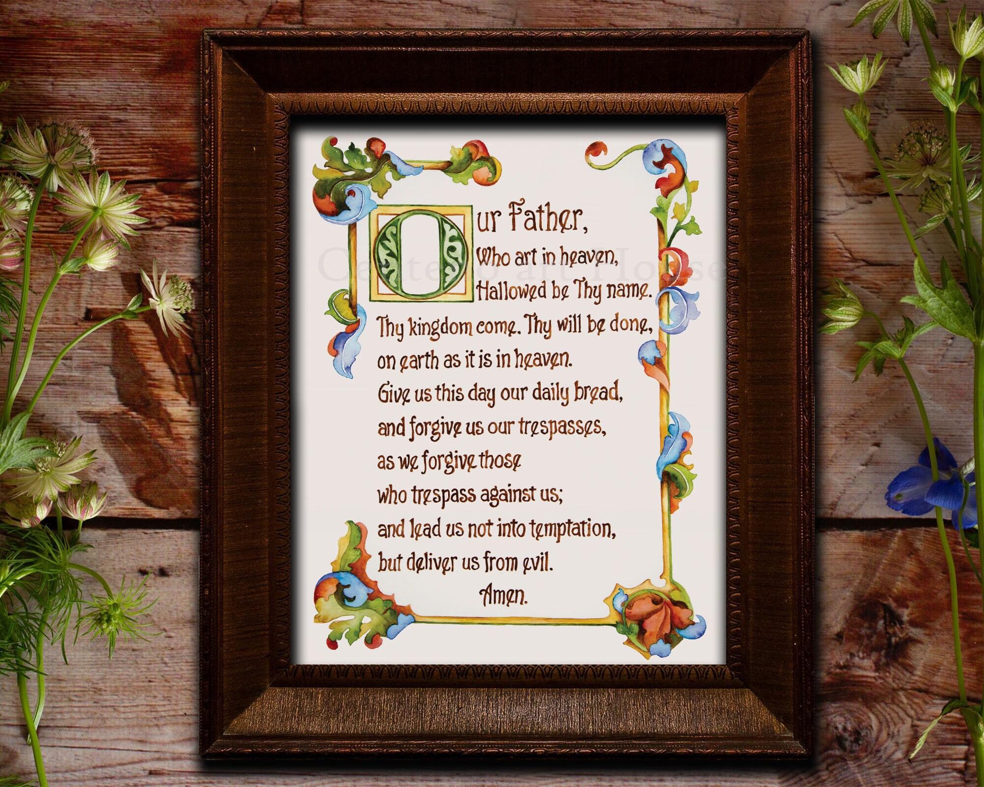 Our Father in Heaven the Lord Prayer Wall Art Catholic - Etsy