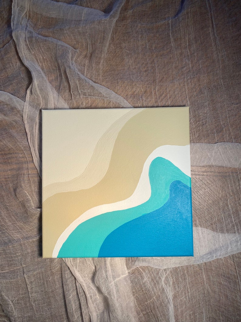 Kit de peinture par numéros Crashing Waves bricolage Peignez et sirotez peinture par numéro kit adulte boîte artisanale peinture moderne par numéro image 3